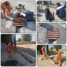 جریان خدمت در محلات شهر توسط واحد امانی معاونت عمران شهرداری کلیشاد و سودرجان