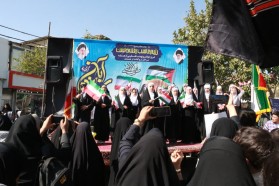 حضور مهندس مختاری شهردار کلیشاد و سودرجان به همراه پرسنل شهرداری در مراسم 13آبان و روز دانش‌آموز