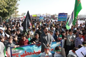 حضور مهندس مختاری شهردار کلیشاد و سودرجان به همراه پرسنل شهرداری در مراسم 13آبان و روز دانش‌آموز