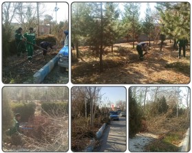 جریان خدمت در محلات شهر توسط معاونت فضای سبز شهرداری کلیشاد و سودرجان