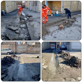 جریان خدمت در محلات شهر توسط واحد امانی معاونت عمران شهرداری کلیشاد و سودرجان