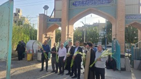 مزار مطهر شهدای شهر کلیشاد و سودرجان غبارروبی و عطرافشانی شد