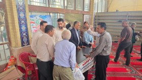 حضور شهردار به همراه نایب رئیس شورای اسلامی شهر و کارشناسان شهرداری در نماز جمعه شهر کلیشاد و سودرجان