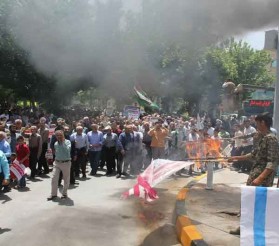 حضور دکتراخگر در راهپیمایی روز قدس 