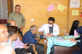 به مناسبت هفته سلامت پایش فشار خون از شهروندان شهر کلیشاد و سودرجان