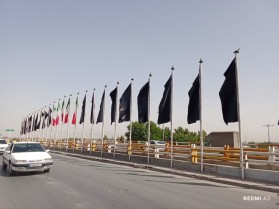 فضاسازی محیطی و نصب بنر در نقاط مختلف شهر به مناسبت سالگرد گرامیداشت شهدای خدمت