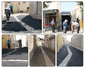 اجرای عملیات نهضت آسفالت و اصلاح معابر سطح شهر و محلات