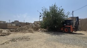 تخریب و آزادسازی در خیابان شهدا به منظور تعریض خیابان