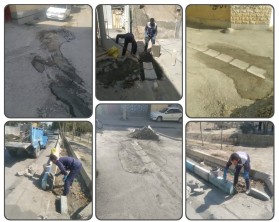 جریان خدمت در محلات شهر توسط واحد امانی معاونت عمران شهرداری کلیشاد و سودرجان