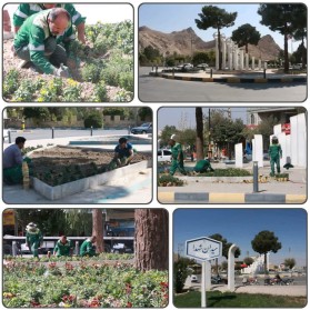 جریان خدمت در محلات شهر توسط معاونت فضای سبز شهرداری کلیشاد و سودرجان