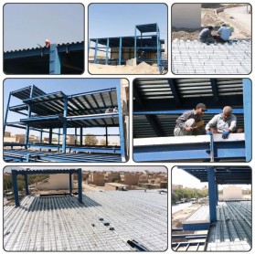 ادامه عملیات احداث سالن همایش شهرداری کلیشاد و سودرجان 